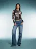 Pantalones Rectos de Nuevo Estilo, Pantalones Retro Lavados de Longitud Completa, Jeans Lavados de Cintura Alta Adelgazantes para Mujer
