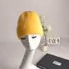 2022 nuevo gorro de punto con volantes de color liso para mujer, gorro de invierno de otoño e invierno, gorro de lana cálido de comercio exterior, combina con todo