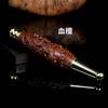 Pipa Tallada de Sándalo con Patrón de Dragón de Doble Relieve de Madera, Pipa de Madera Tallada para que Fumen Personas Mayores