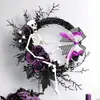 Guirlanda de Decoração de Cena de Terror Novo Estilo Transfronteiriça Guirlanda de Halloween Festival dos Fantasmas Crânio Artificial Aranha Abóbora