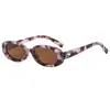 Gafas de sol con montura ovalada estilo Jennie 2026, Gafas de sol con montura negra Gm estilo callejero de celebridad de internet, Gafas de sol de montura pequeña de moda