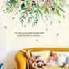 Calcomanías de pared de hojas de hierba, calcomanías de pared de línea de cintura, decoración de sala de estar, dormitorio, calcomanías autoadhesivas AY10281, flor, verano, Xiaochen