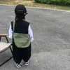 Nueva Bolsa de Lona para Niños Casual Moderna Genial Letras Niños Ins Fotografías Callejeras Niñas Saliente Hombro Cruzada