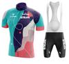 Versão da Equipe do Jersey de Ciclismo de Verão do Tour de France Roupa de Ciclismo de Manga Curta Bermuda de Ciclismo Roupas para Bicicleta de Montanha Respirável e de Secagem Rápida