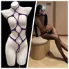 Lencería sexy Yimengyao, conjunto de atuendo seductor de cuerdas, uniforme de malla de tentación qqny para mujer