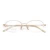 Montura de gafas de medio aro para mujer de titanio puro elegante elegante a la moda, que reduce la edad, adelgaza sin clip facial, se puede combinar con miopía, lote Danyang