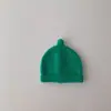 Gorro de lana cálido para bebé estilo coreano ins color liso otoño e invierno para niños y niñas simple versátil gorro para el frío