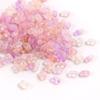 Cuentas de Cacahuete Acrílicas Escarchadas Degradadas de 4x6 mm con Cuentas de Arroz con Purpurina para Cadena de Teléfono Móvil DIY, Cadena, Collar, Colgante de Joyería