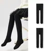 Meia-calça de Lã Forrada de Inverno Balabala para Meninas, Meia-calça Infantil, Meia-calça Elástica para Crianças Maiores, Cor Sólida, Estilo Simples