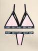 B0198 Cheng Juan transfronterizo 2022 verano nueva moda sexy letras conjunto de lencería elástica popular en Europa y América