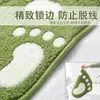 Alfombrilla de Piso Estilo Huella de Pie de Dibujos Animados Baño Inodoro Absorción de Agua Antideslizante Aislamiento Frío Almohadilla para Pies Alfombrilla de Entrada