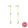 Nuevo simple europeo y americano s925 plata esterlina versátil de lados anchos multifacético irregular liso colgantes colgantes aretes en forma de gota