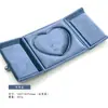 Caixa de Anel Dupla Aberta Veludo Azul Nevoeiro Caixa de Brincos Caixa de Colar Caixa de Pulseira Caixa de Pulseira com Cordão Joias Bolsa de Joias