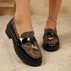Sapatos de Couro da Moda com Franjas Outono Novo Europeu e Americano Estilo Britânico Sapatos Slip-On Mary Jane Comércio Exterior