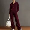 Otoño 2026 Nuevo Ropa Femenina Transfronteriza Europea y Americana Estilo Perezoso Casual Conjunto de Color Sólido Conjunto Versátil para el Día a Día
