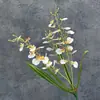 Planta en Maceta de Orquídea Danzante Simulada de 3 Puntas Ramo Sensación Decoración de Escena de Boda Decoración del Hogar Adornos de Flores Artificiales Venta al por Mayor