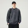 Sudadera de Cuello Redondo Anyang para Hombre Otoño Peso Pesado 2025 Nueva Marca Guapa de Moda Tops Camisetas Básicas de Punto para Hombre Venta al por Mayor