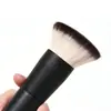 Brocha de Polvo Plana Transparente Menglinfei, Brocha de Polvo Redonda Portátil para Fijar Maquillaje, Brocha de Maquillaje para Iluminador Portátil