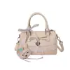 Bolsa Boston Fashionable e de Alta Qualidade Estilo Coreano com um Toque Girly de Nicho, Bolsa de Mão com Laço para o Dia a Dia, Bolsa de Ombro e Transversal