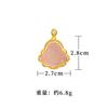 Collar con Cabeza de Buda de Estilo Étnico Dorado Arena Vietnamita, Cadena de Cuentas Redondas de Buda Maitreya de Estilo Antiguo Versátil, Colgante de Aleación de Cobre