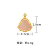 Colar Estilo Étnico Dourado Areia Vietnamita Cabeça de Buda Versátil Antigo Ouro de Imitação Buda Maitreya Corrente de Contas Redondas Pingente de Liga de Cobre