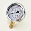 Manómetro YN60 resistente a golpes G 1/4 cabeza de manómetro radial llena de glicerina y aceite de silicona, rosca estándar británica, salida de 1/4 de pulgada, manómetro transfronterizo