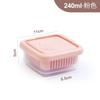 Mini caja de almacenamiento transparente de doble capa para escurrir cebolletas, jengibre y ajo, con tapa, para el refrigerador de la cocina.