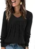 Suéter Tricot Canelado Gola V Outono/Inverno Novo Feminino Soltinho Tamanho Grande Versátil Emagrecedor Camada Base Roupa Feminina Transfronteiriça