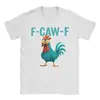 F-Caw-F Gallo Divertido Granja Animales Granja Humor Amante de las Aves Camiseta de Algodón para Adultos Verano