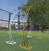 Arco de forja para bodas, zona de unión de pasajes, soporte para flores, arco de globos, puerta de flores decorativa para jardín de infantes, soporte para propuestas