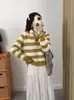 2026 Novo Suéter Casual Solto Confortável de Malha com Mangas Longas Moda Primavera para Mulheres