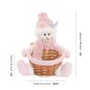 Transfronterizo Nuevo Decorativo Navideño Lentejuelas Rosas Cesta de Frutas Marco Grande de Regalo de Navidad para Niños Cesta de Dulces