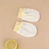 Guantes de Seda de Hielo para Bebé Recién Nacido Anti-Rayones en la Cara Verano Libro Transpirable Set para Bebé Recién Nacido Guantes Protectores Anti-Mordeduras