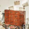 Gabinete de Almacenamiento para Escritorio de Oficina Tipo Cajón Grande de Madera para Hogar Dormitorio Escritorio Multicapa Cinta Cuenta a Mano Caja de Almacenamiento Estilo Japonés