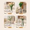 Vaso de plástico grande tubo reto transparente atacado sala de estar chão rico bambu flores hidropônicas ornamentos de flores ins estilo