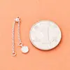 Cadena de Cola de Plata de Ley S925 Accesorios de Joyería Cadena de Extensión Telescópica Pulsera DIY Collar Cadena de Extensión Ajustable Deslizante