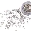 Mini especial em forma de diamante prego broca joias atacado aço bola plana diamante misturado material pacote strass decoração de unhas acessórios