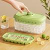 Molde para cubitos de hielo a presión, caja de hielo de grado alimenticio para el hogar con tapa, artefacto para cubitos de hielo congelados, caja de almacenamiento de hielo para refrigerador de gran capacidad