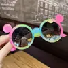 Orelhas Grandes coloridas de gato infantil fofas óculos de sol degradê moda feminina tesouro proteção solar óculos de sol estilosos para meninos
