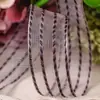 Accesorios Coreanos para el Cabello con Cinta DIY Moño Vestido Sombrero Superior Empaque de Flores Accesorios Cinturón de Hilo de Nieve Rayado Oblicuo de Cuatro Filas