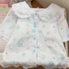 Pijama de conejo con ribete de encaje para mujer, conjunto de dos piezas de verano con pantalones cortos de manga corta, ropa casual para el hogar adecuada para niñas, se puede usar fuera