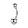 F136 Liga de Titânio Rosca Interna Piercing de Umbigo Simples Bola Brilhante Argola de Umbigo Modelo Básico G23 Liga de Titânio