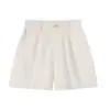 Conjunto Casual de Tencel para Mulheres, Camisa de Verão com Lapela e Manga Curta, Shorts de Cintura Alta e Perna Larga, Conjunto de Duas Peças Relaxado para o Trabalho