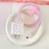 Coração Rosa Adequado para Carregador Apple 16 Capa Protetora Cabo de Dados para Carregamento Rápido 20W Protetor para iPhone 15 Pro Cordão Protetor 14