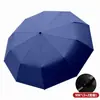 Paraguas automático de doble uso para negocios para lluvia y sol, paraguas plegable para dos personas ampliado al 70% de descuento para hombres, protección solar, protección UV, venta al por mayor desde el fabricante