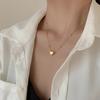 Nenhum temperamento desbotado luz luxo banhado a ouro requintado colar de aço titânio moda versátil moda feminina clavícula cadeia fabricantes