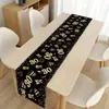 Bandera de Mesa de Cumpleaños Nueva Oro Negro Transfronteriza Decoración de Mesa Bandera de Mesa de Cumpleaños Oro Rosa Diseño de Fiesta Bandera de Mesa Colorida