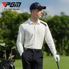 Ropa de golf PGM, camiseta de manga larga para hombre, uniforme deportivo de otoño e invierno, ropa con costuras de color en contraste, polo