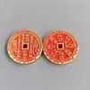 Pequeño Colgante Grueso Flor Fantasma Montaña Cinabrio Bagua Artesanías Taoístas Moneda Antigua de Cobre Colgante Estilo Popular Taoísta