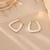 Aretes Clásicos Cuadrados Geométricos con Goteo de Aceite, Simples y de Moda, de Alta Gama y Versátiles, Aretes Elegantes para Mujer, Aretes Frescos y Dulces